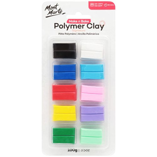 MONT MARTE POLYMER CLAY Make Bake 10pc Set 100g
